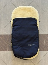 Fußsack Kinderwagen Lammfell "Putzi" navy blue Hofbrucker