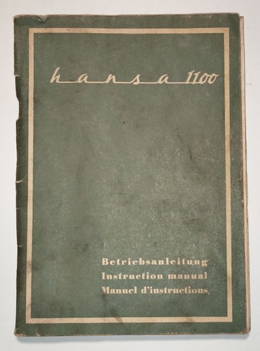 Hansa 1100 borgward goliath - hansa,