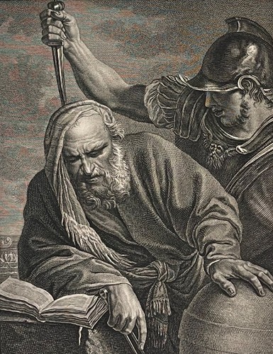 Mort von archimede - von, gravur