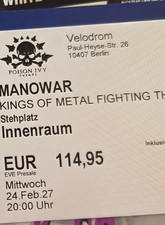 Zwei Manowar Konzertkarten