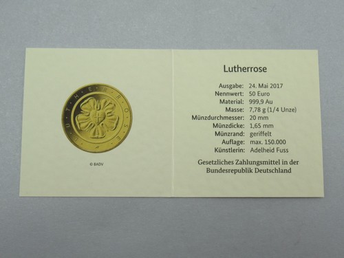 Euro goldmünze 2017 - 50,