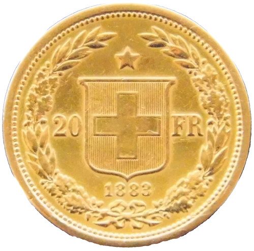 Francs gold vreneli 1883 - francs,