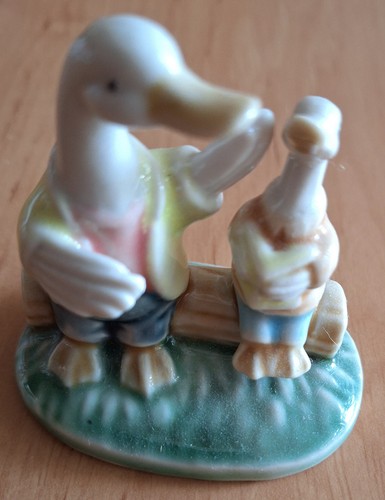 Keramik figuren ente mit kind - figuren,