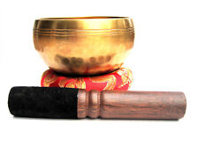 Klangschale Set Tibet Chakra Singing Bowl 175 g ca 8,5 cm gehämmert Untersetzer