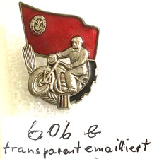 1952 GST LESEN Fahne *transparente* Emaille Si Motorsport Leistung Abzeichen DDR