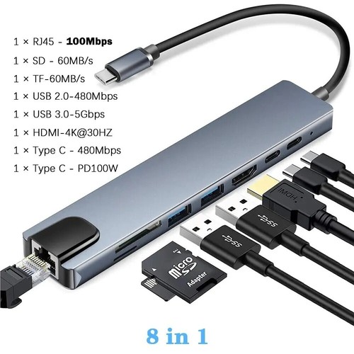 Usb hub 1 adapter 4k - usb-c,