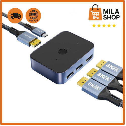 Displayport switch 60hz - 60hz, 3x1
