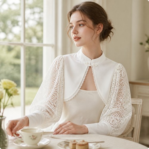 Cropped lace cover - lace, cover-up
