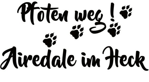 Airedale terrier autoaufkleber - airedale,