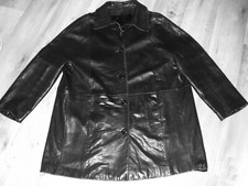 Lammnappa Ledermantel schwarz