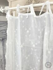 Gardine Schal Vorhang Stickerei Romantic weiß 200 x 250 Shabby Vintage van Deurs