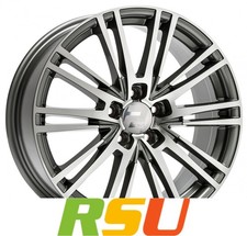 2DRV WH18 daytona grau hochglanzpoliert 9x20" ET20 LK5 112 ML 66.6 Alufelgen ...