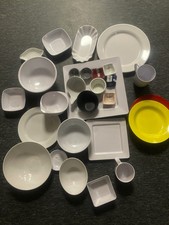 27 Teile Melamin Kunststoffgeschirr Bild Mix teller Platte Schüsseln Dip Camping