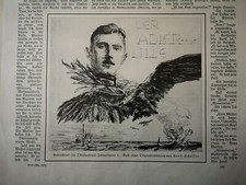 RK/.ÜLUM 1916 Zeitungsdruck 836 Zum Tode Immelmann Flieger Maler Ernst Schäffer