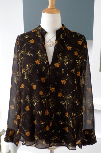 Mango bluse shirt braun grün - bluse,