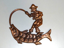 Vintage Wandbild Relief Kupfer