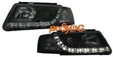 Scheinwerfer VW Passat 3B echtes LED Tagfahrlicht  Xenon Look schwarz  97-00