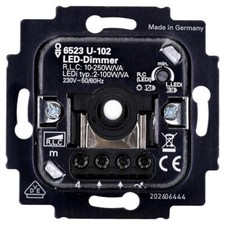 Busch Jaeger 6523 U-102 LED Dimmer Drehdimmer 2-100 WVA 10-250 W/VA Unterputz