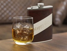 Flachmann Lederoptik-Textur