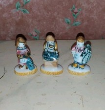 3 x Porzellan-Figur Berufe Deko Kaufladen-Puppenhaus-Puppenstube