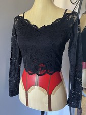 H&M Crop Top Bluse langarm