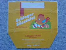1 DDR Schokoladen Papier Schlager Süßtafel Frohe Ostern chocolate wrapper 1989