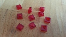 10 rot durchsichtige Lego