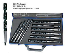 10x Spiralbohrer HSS 14-23 mm