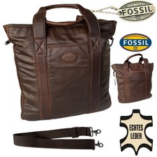 Vintage Echt Leder FOSSIL Braun Schultertasche Handtasche Umhängetasche Leather