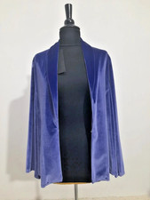 Strickjacke Samt lila blau