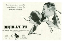 Alte Reklame Zigarette Muratti