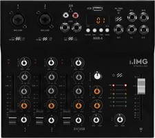 IMG Stageline MXR-4 4-Kanal Analog Mixer Audio-Mischpult DSP Bluetooth MP3 USB