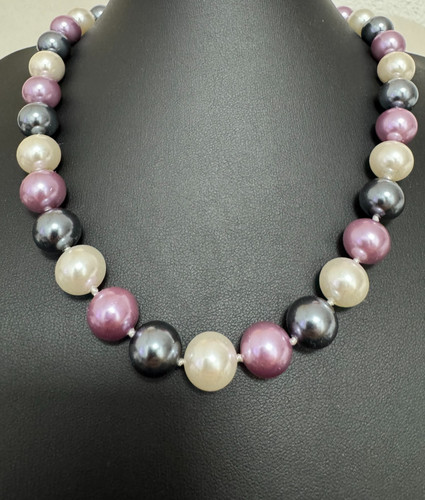 Muschelkernperlen collier - muschelkernperlen,