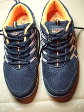 Turnschuhe - Sneaker schwarz/ orange Gr. 42 von Toptex Sportline kurz getragen