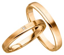 2x JC Trauringe Eheringe 585 Gold Rotgold 14 Karat inkl.Gravur&Etui JC015