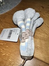 Steiff  Baby  dickere  Socken  Grau + Blau und Weiße Streifen Größe 50 / 56  Neu