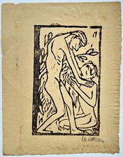 Christian Rohlfs "Paar I, 1910", handsigniert, Echtheitszertifikat