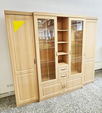 Anbauwand mit integrierten Vitrinen buche (gebraucht)