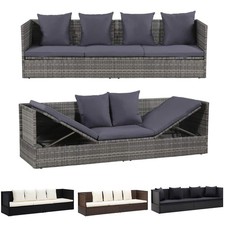 Garten Sofabett Poly Rattan
