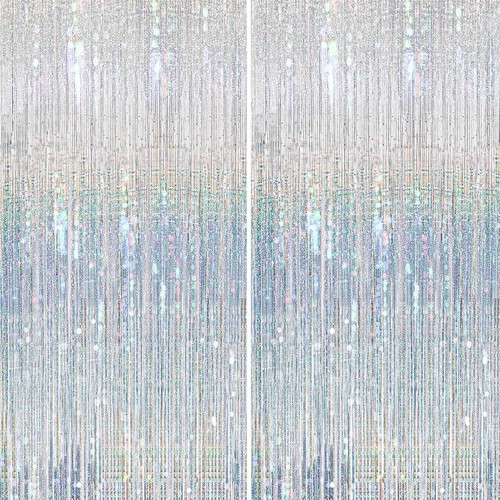 Lametta vorhang silber glitzer - vorhang,