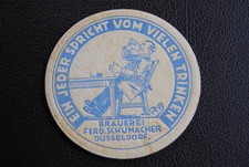 1 Bierdeckel Filz Untersetzer Ferd. Schumacher Düsseldorf Brauerei Kneipe Bier