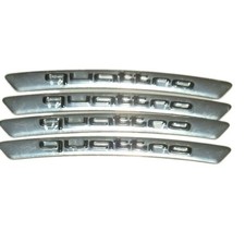 4 x  Quattro   Felgen Aufkleber Sticker Logo Emblem ca. 90mm x 8mm Chrom schwarz