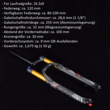 26 Zoll Federgabel MTB Gabel