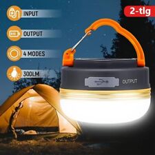 2X LED Solarleuchte Akku Outdoor Camping Lampe USB Aufladbar Laterne Zelt Licht