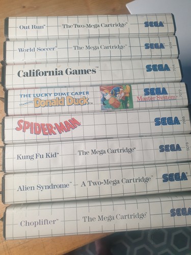 Sega master system - system, spiele