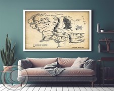 Karte von Mittelerde Poster -