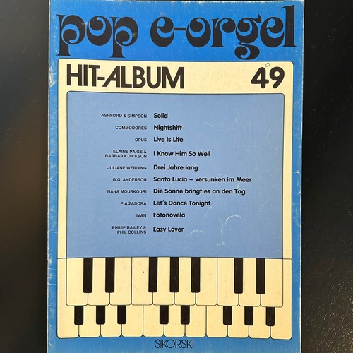 Noten pop orgel - pop, e-orgel