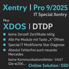 Laptop mit Mercedes SSD Xentry Diagnose 09.2025 Diagnose Software mit Kabel