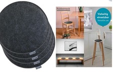 4x Filz Sitzkissen Rund Ø35cm