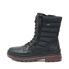 Remonte Damen D8673 Stiefel Schwarz Leder Hoch Wasserdicht Winterstiefel EU 37